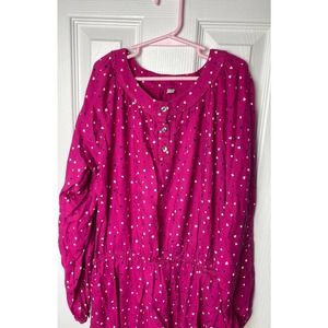 Uniqlo Heart Printed Girl Dress Size 10(measurements in description)